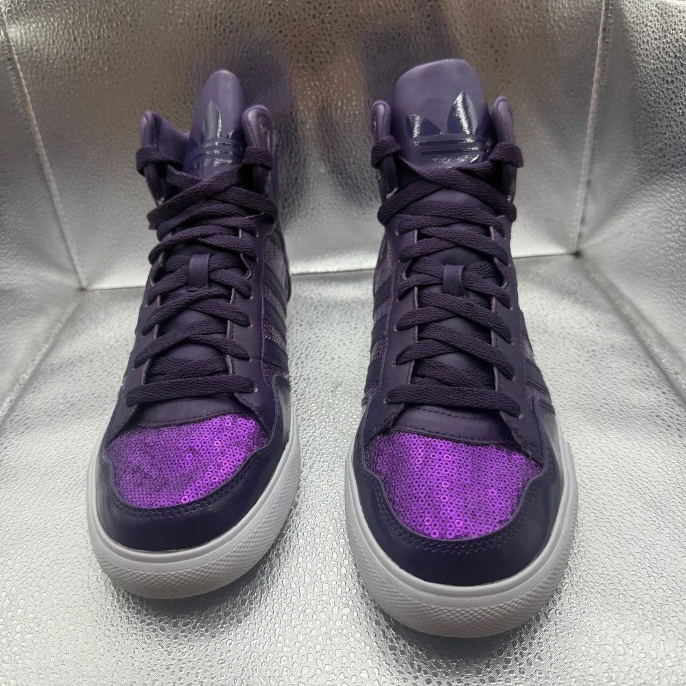 Size 9.5 Adidas Originals Extaball High Dark Violet Purple‎ Womens Shoes S77397